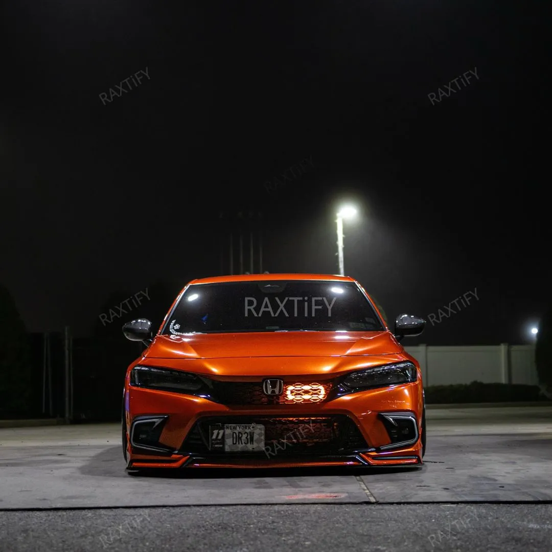Gloss Metallic Lava Orange Vinyl Wrap