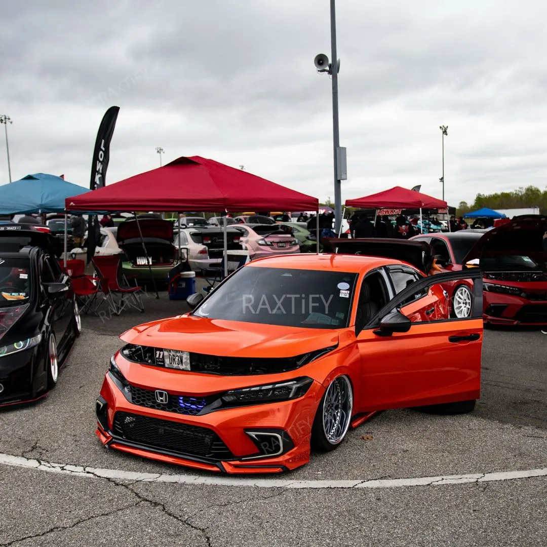 Gloss Metallic Lava Orange Vinyl Wrap