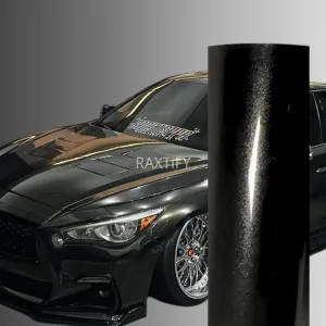 Gloss Metallic Metal Black Vinyl Wrap