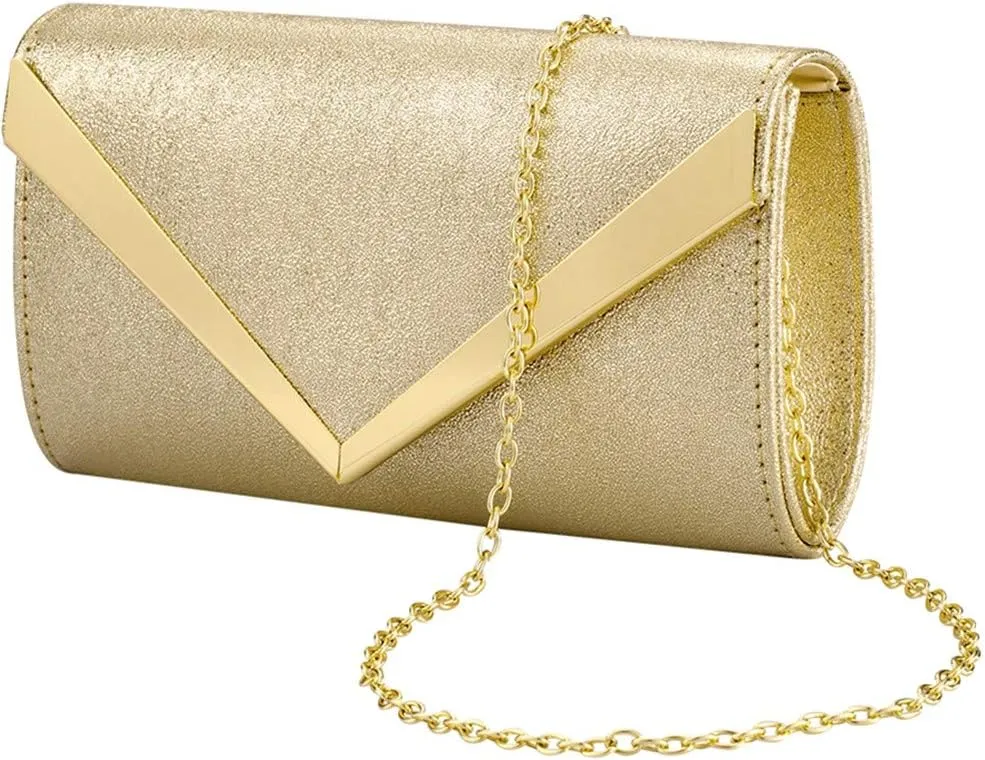 Gold Clutch Purses For Women Evening,Evening Bags Wedding Party Handbags Bridal Prom shoulder Gold Clutch Bag