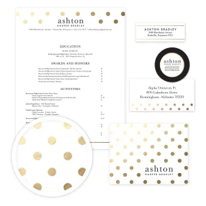 Golden Dots Complete Sorority Packet