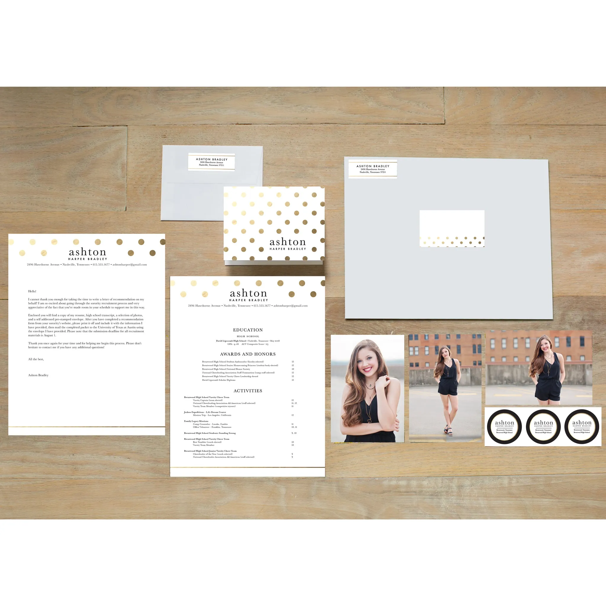 Golden Dots Complete Sorority Packet