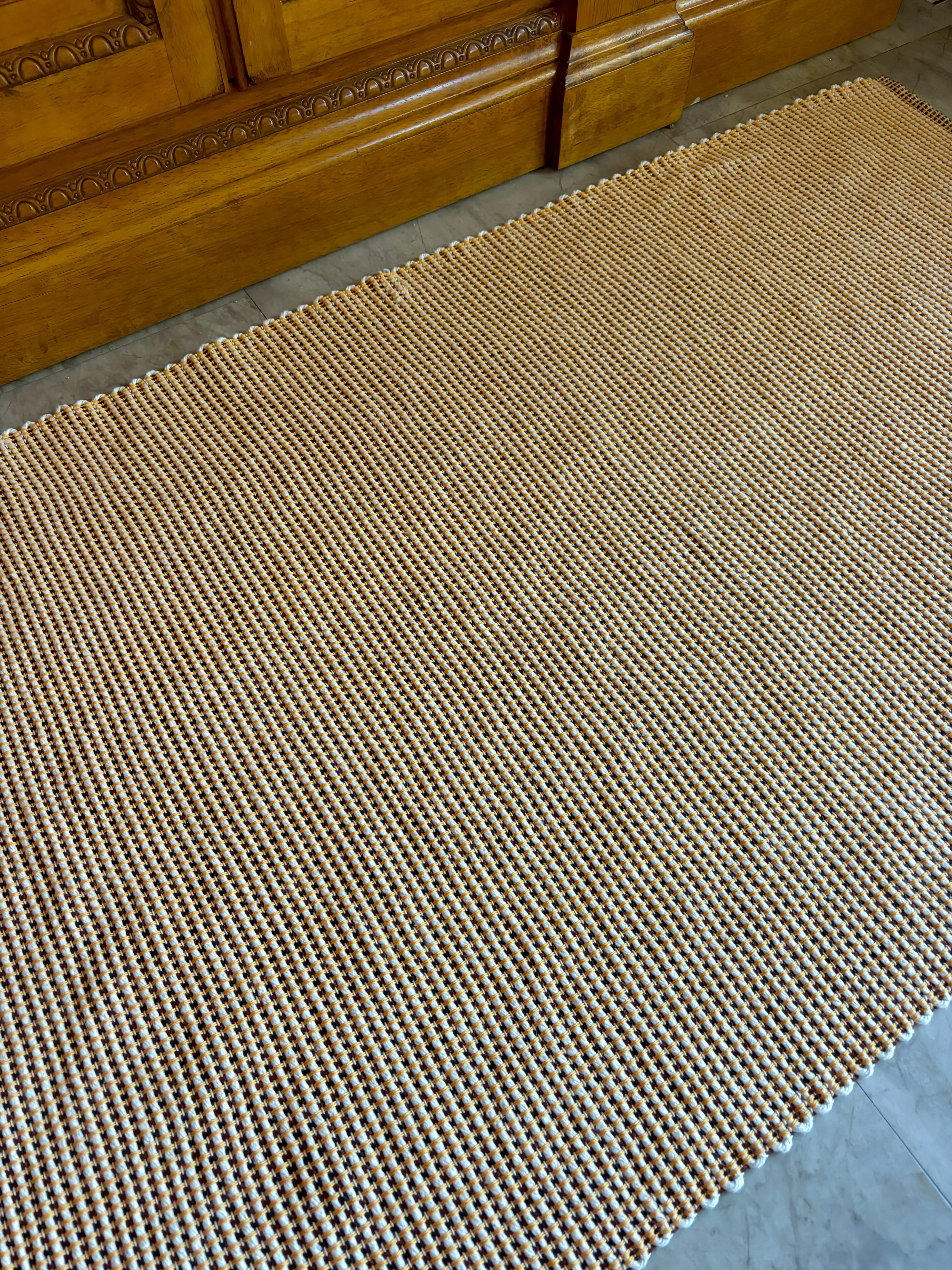 Golden Harvest Rep Weave Rug Pattern