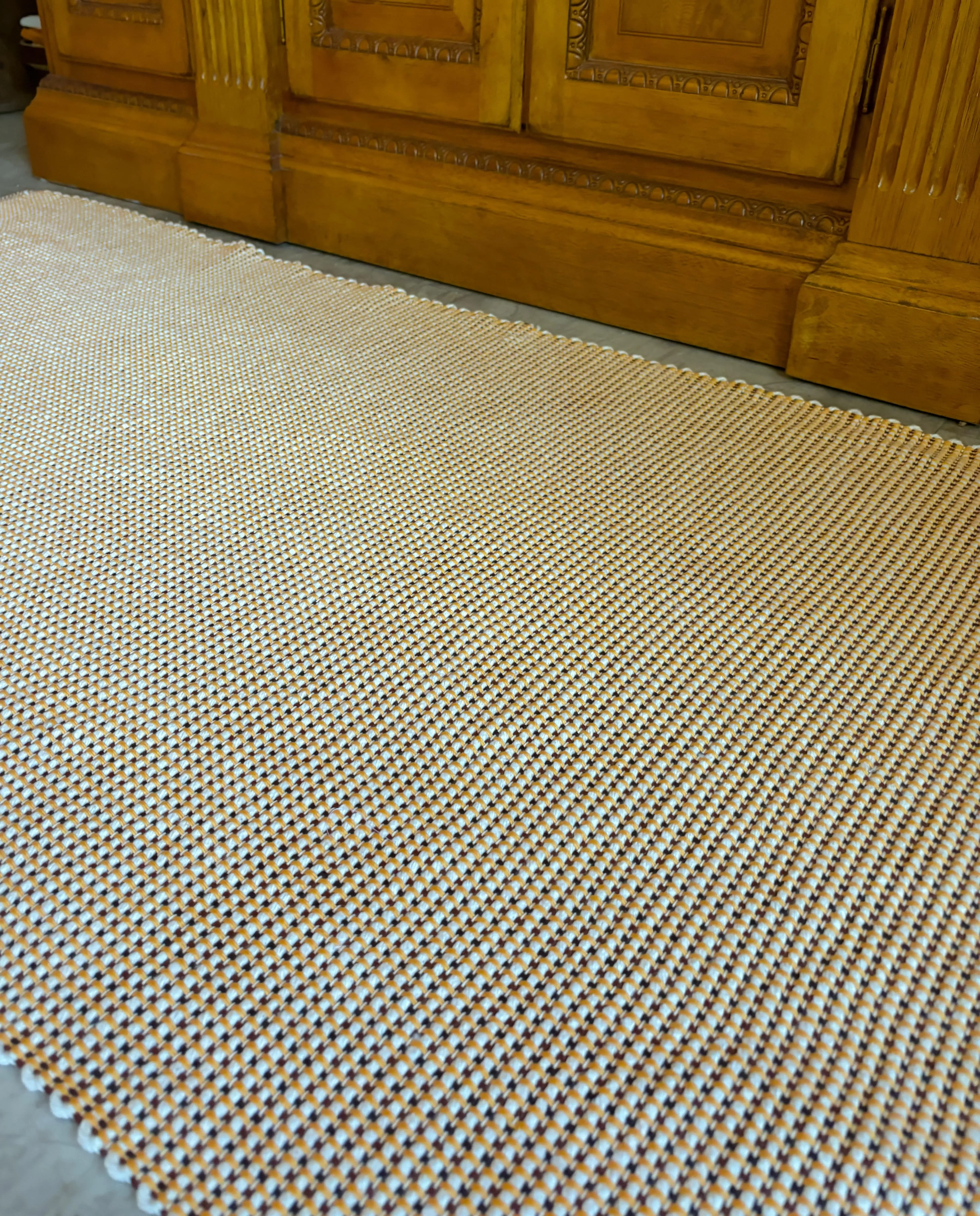 Golden Harvest Rep Weave Rug Pattern