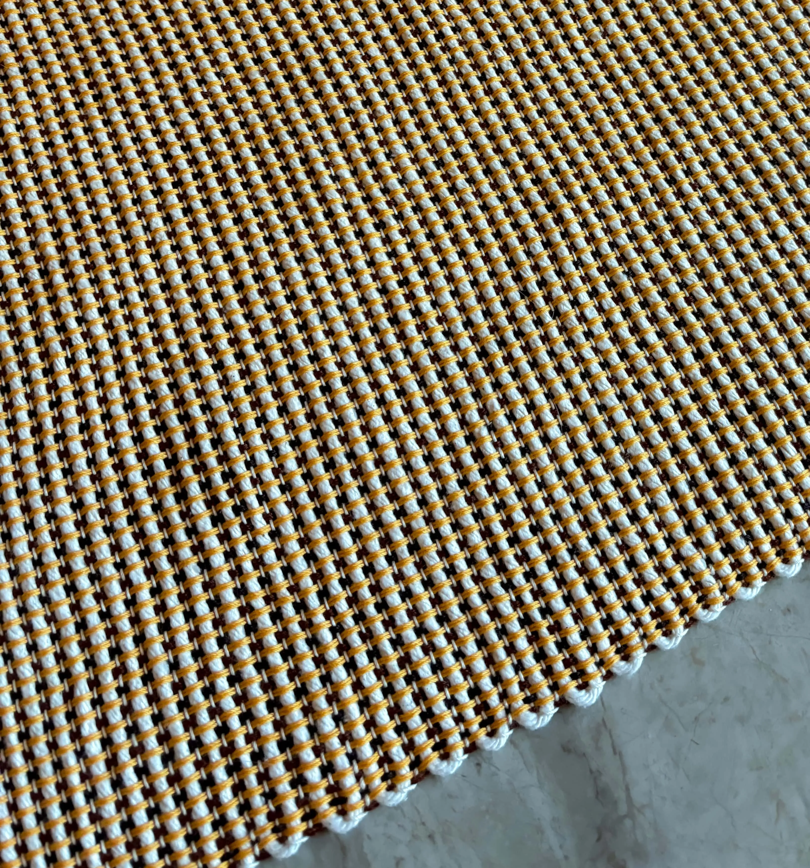Golden Harvest Rep Weave Rug Pattern