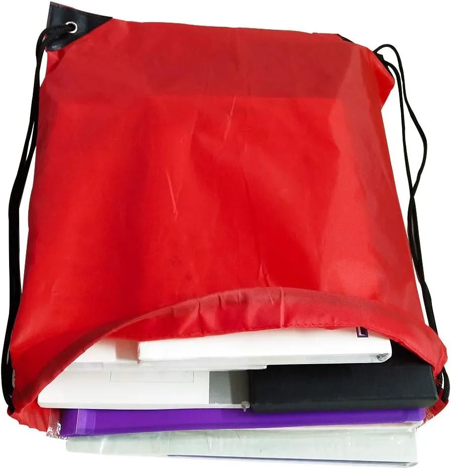 GoodtoU Drawstring Bags 24 Pcs Drawstring Backpack Cinch Bag Draw String Sport Bag 6 Colors