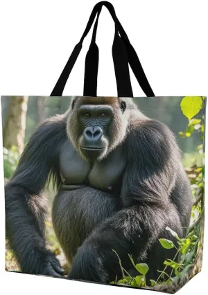 Gorilla on The Ground Handbags Lightweight Travel Shoulder Bag Portable Cute Shopping Beach Market Bag for Men Women Hiking Yoga Gym Swimming Travel Holiday Gift