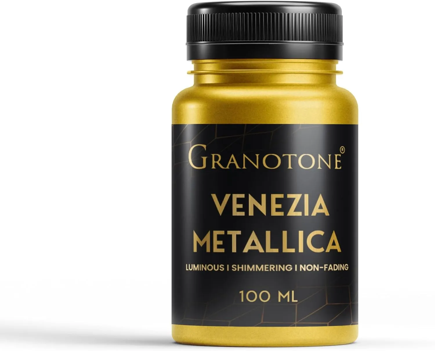 GRANOTONE Acrylic Venezia Metallic Colour, Non-Fading & Shimmering Metallic Acrylic Paint with Rich Pigments | Non-Toxic Metallic Colours Ideal for Kids, Artist & Beginners | Pack Of 2 (100 ml gold  