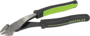 Greenlee 0251-08AM High Leverage Diagonal Cutting Pliers, Angled Molded Grip, 8"