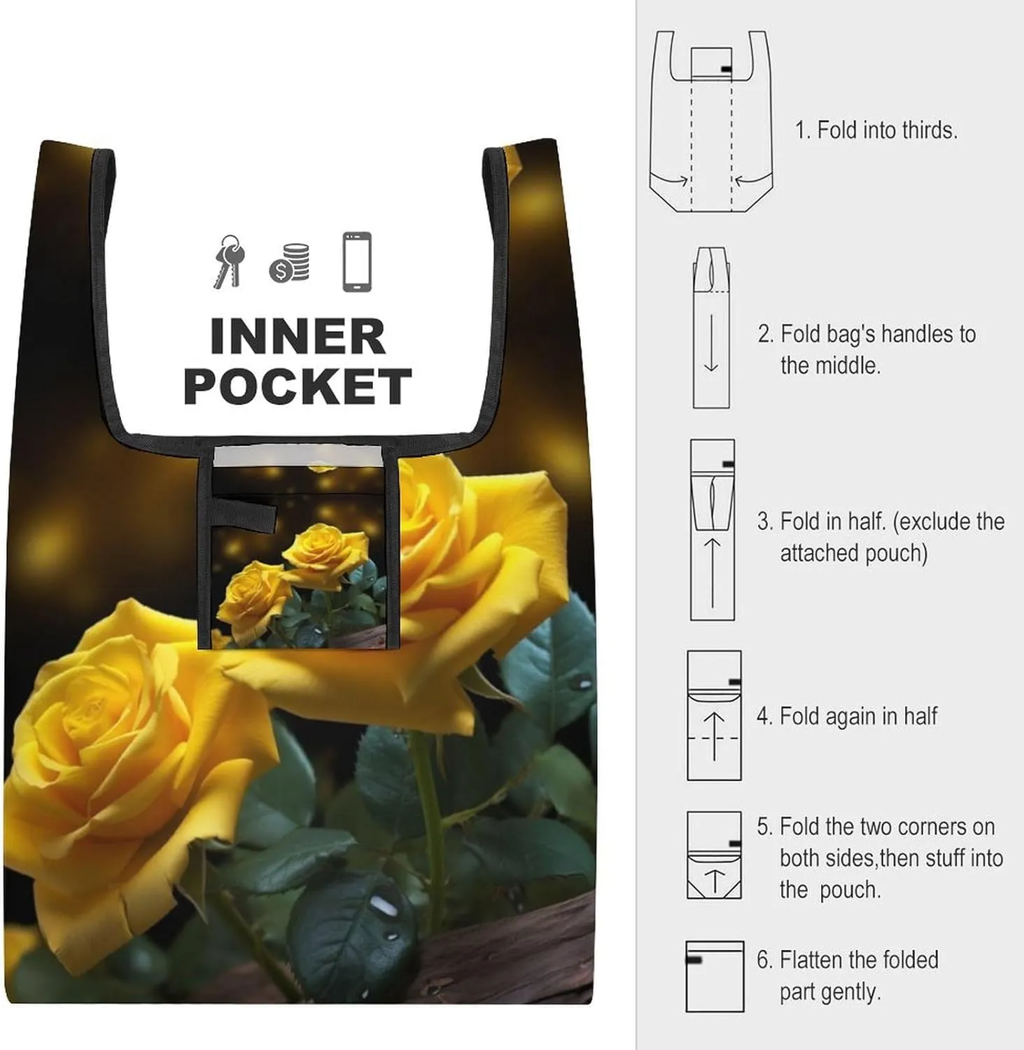Grocery Bag Reusable Tote Bag Foldable A Curious Cat Shopping Bag Handbag Washable Shoulder Bag for Travel
