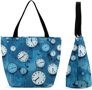 Grocery Bag Reusable Tote Bag Foldable Black Dog in The Field Shopping Bag Handbag Washable Shoulder Bag for Travel