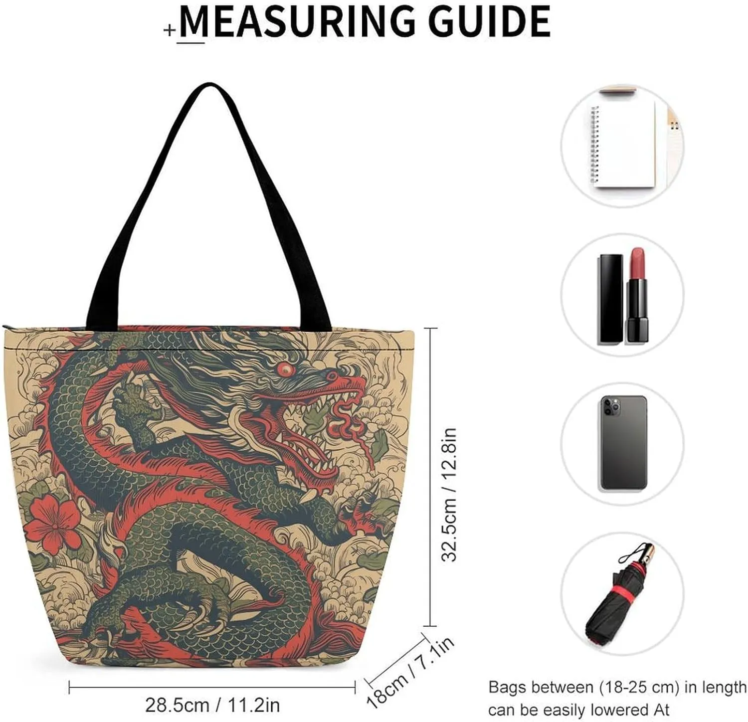 Grocery Bag Reusable Tote Bag Foldable Classical Pattern Flowers Shopping Bag Handbag Washable Shoulder Bag for Travel