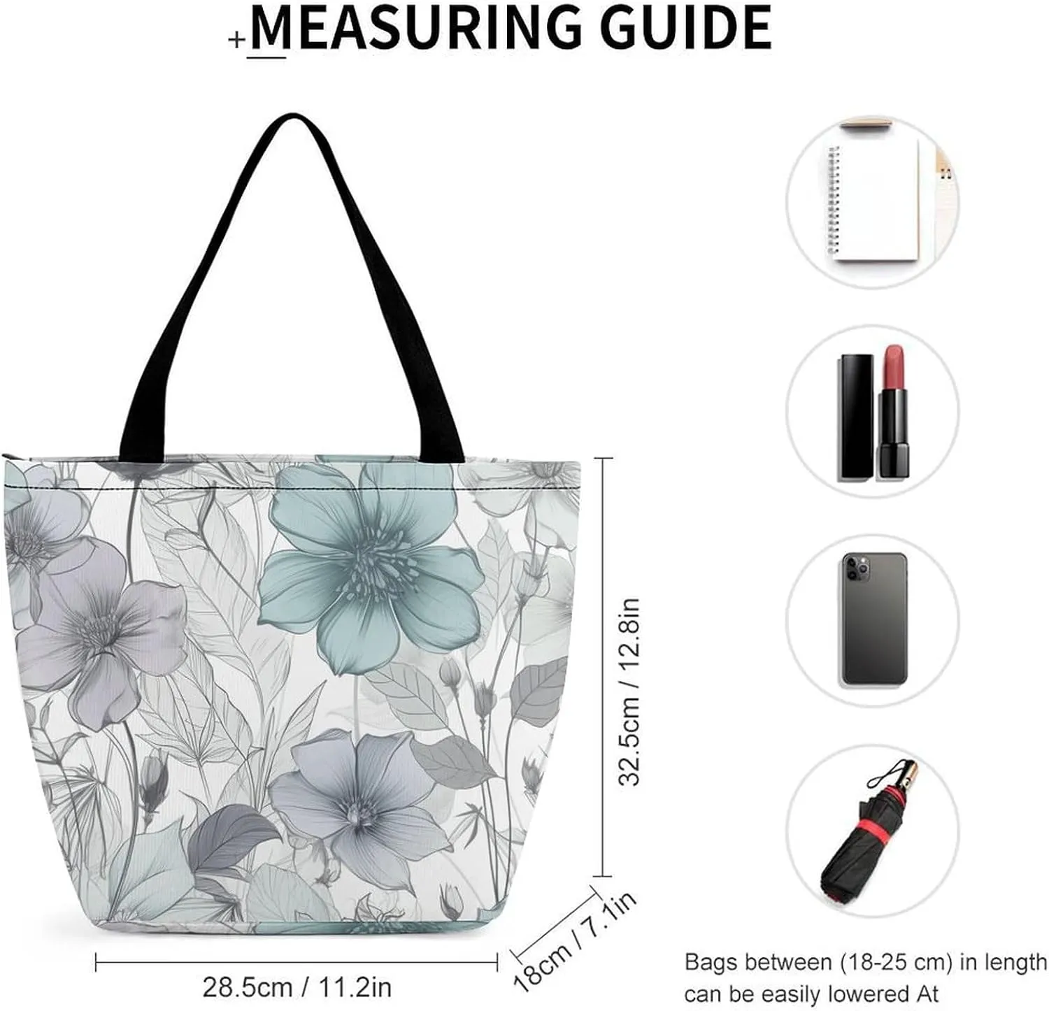 Grocery Bag Reusable Tote Bag Foldable Indigo And Beige Shopping Bag Handbag Washable Shoulder Bag for Travel