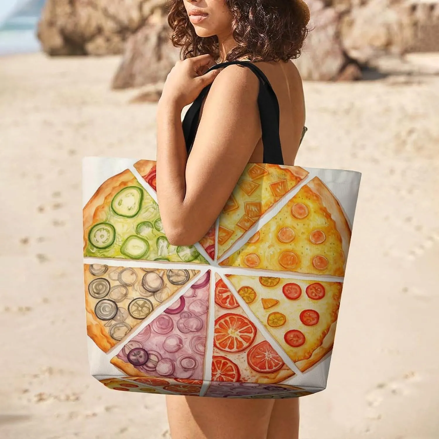 Grocery Bag Reusable Tote Bag Foldable Wild Elk Shopping Bag Handbag Washable Shoulder Bag for Travel