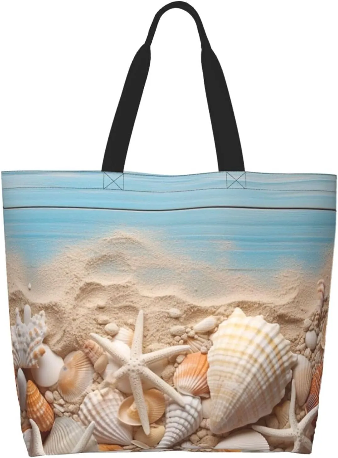Grocery Bag Reusable Tote Bag Foldable Winter Farmhouse Shopping Bag Handbag Washable Shoulder Bag for Travel
