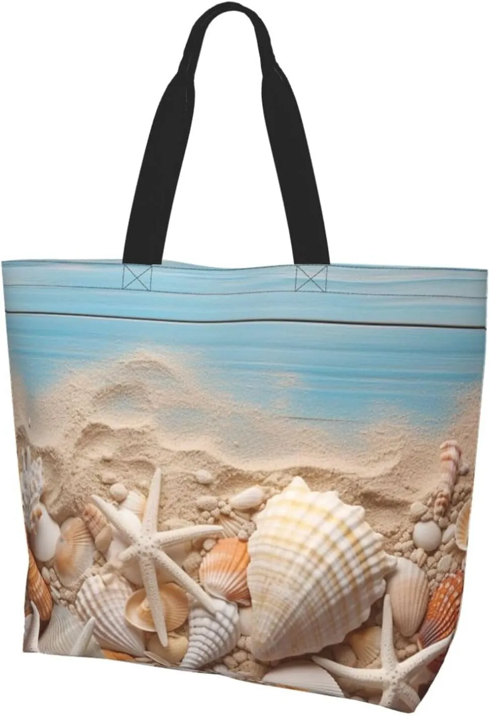 Grocery Bag Reusable Tote Bag Foldable Winter Farmhouse Shopping Bag Handbag Washable Shoulder Bag for Travel