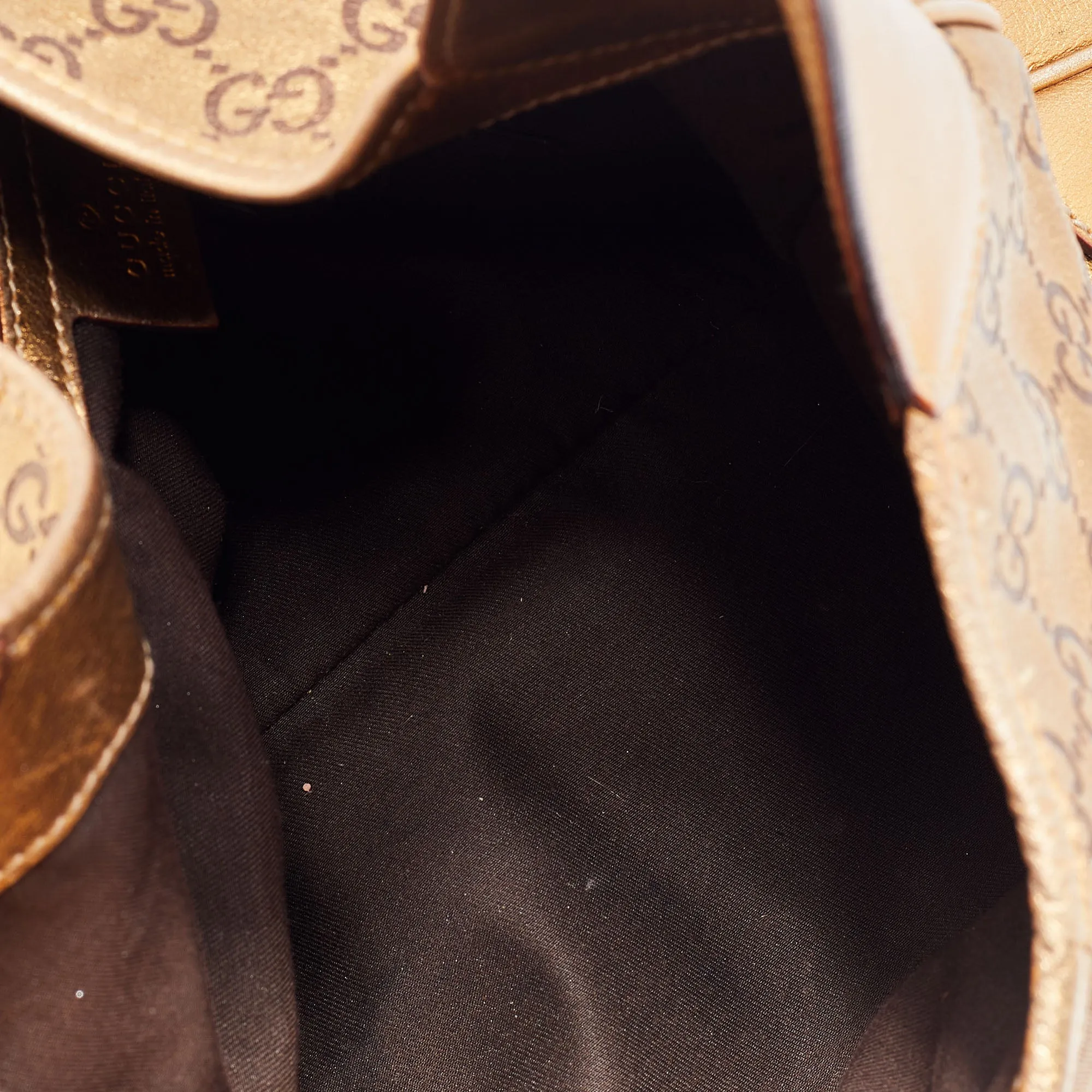 Gucci Gold Guccissima Leather Web Jackie O Bouvier Medium Hobo