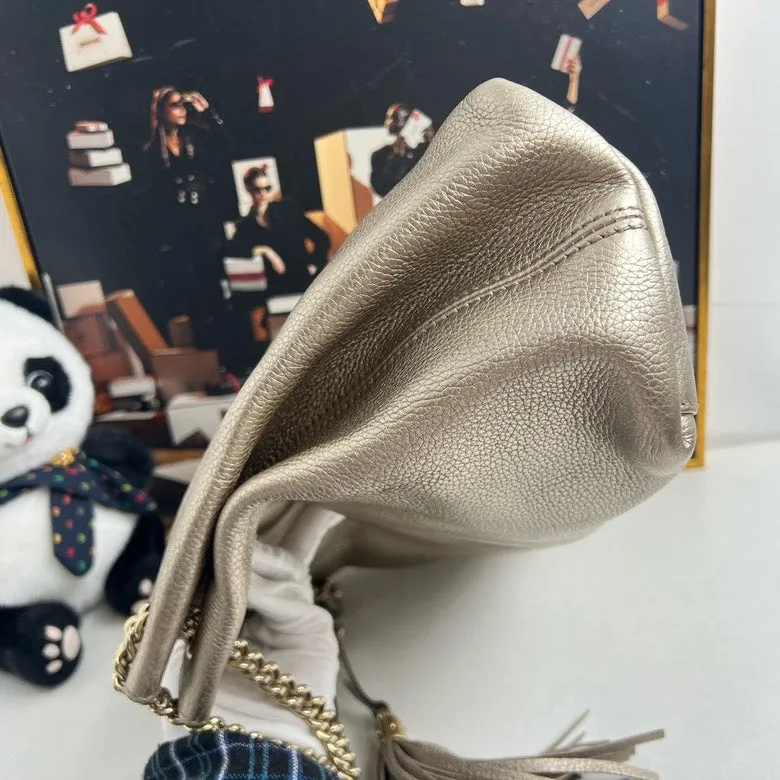 Gucci Soho Metallic Leather Shoulder Bag -