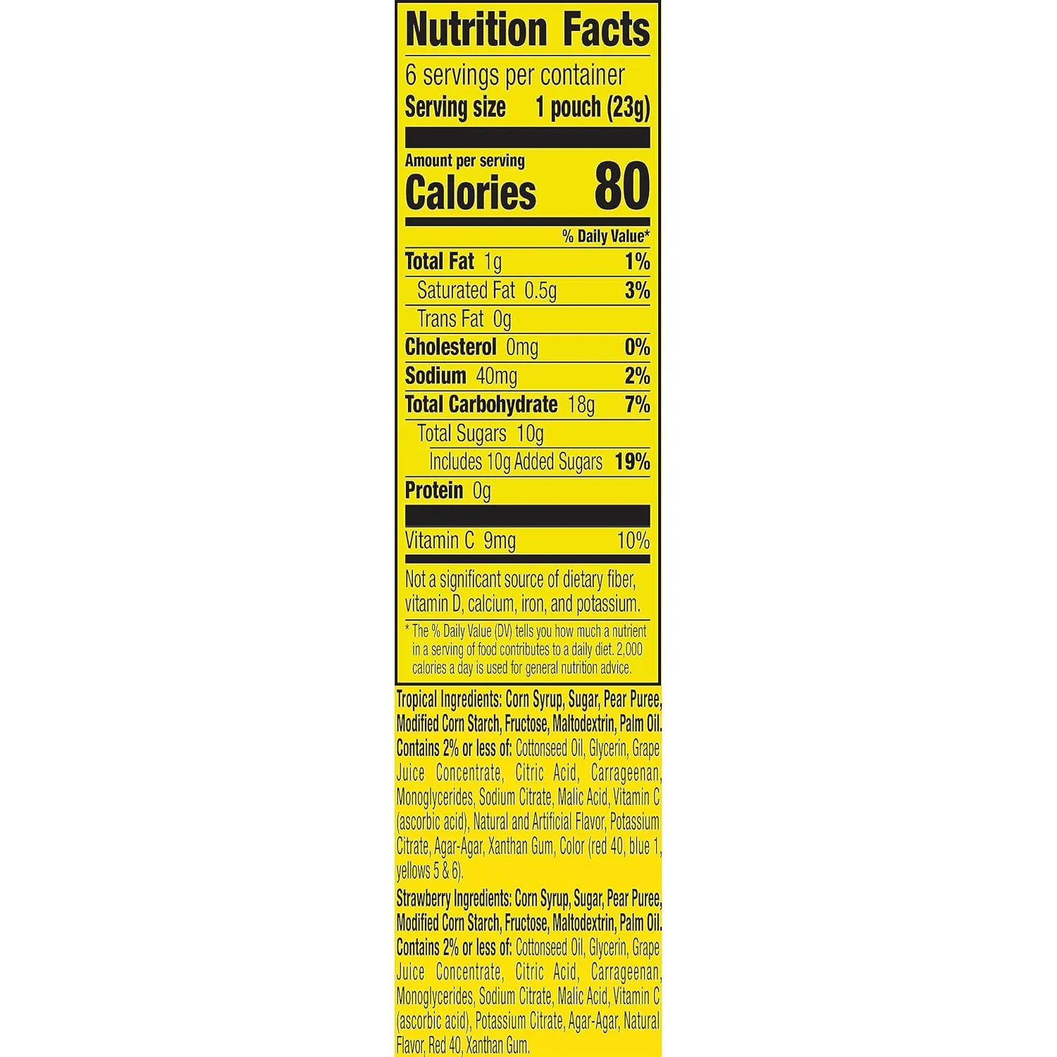 Gushers Fruit Flavored Snacks, Tropical, Gluten Free, 0.8 oz, 6 ct (Pack of 10)