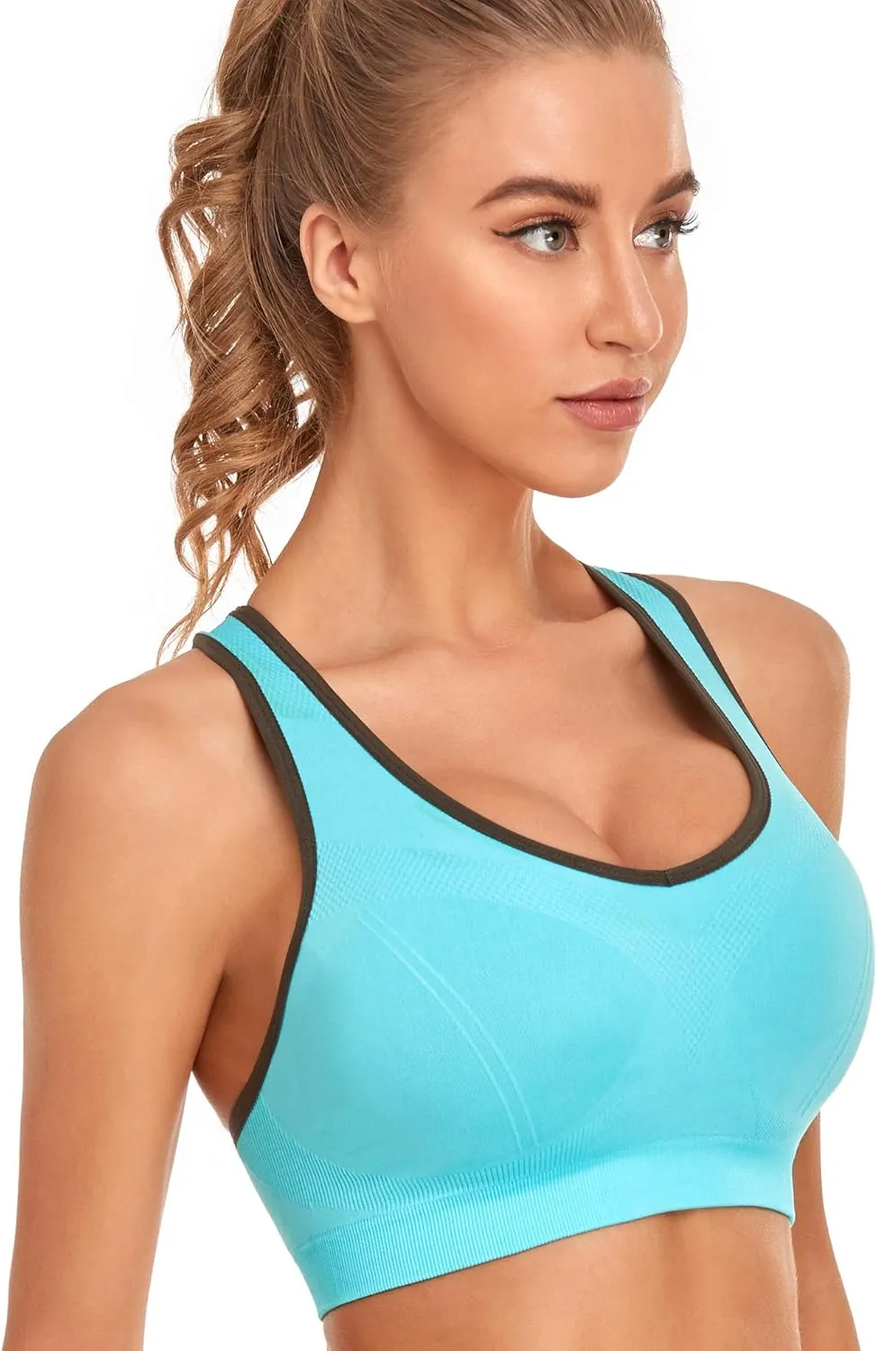 GXXGE Padded Racerback Sports Bras for Women High Impact Workout Yoga Gym Activewear Fitness Bra