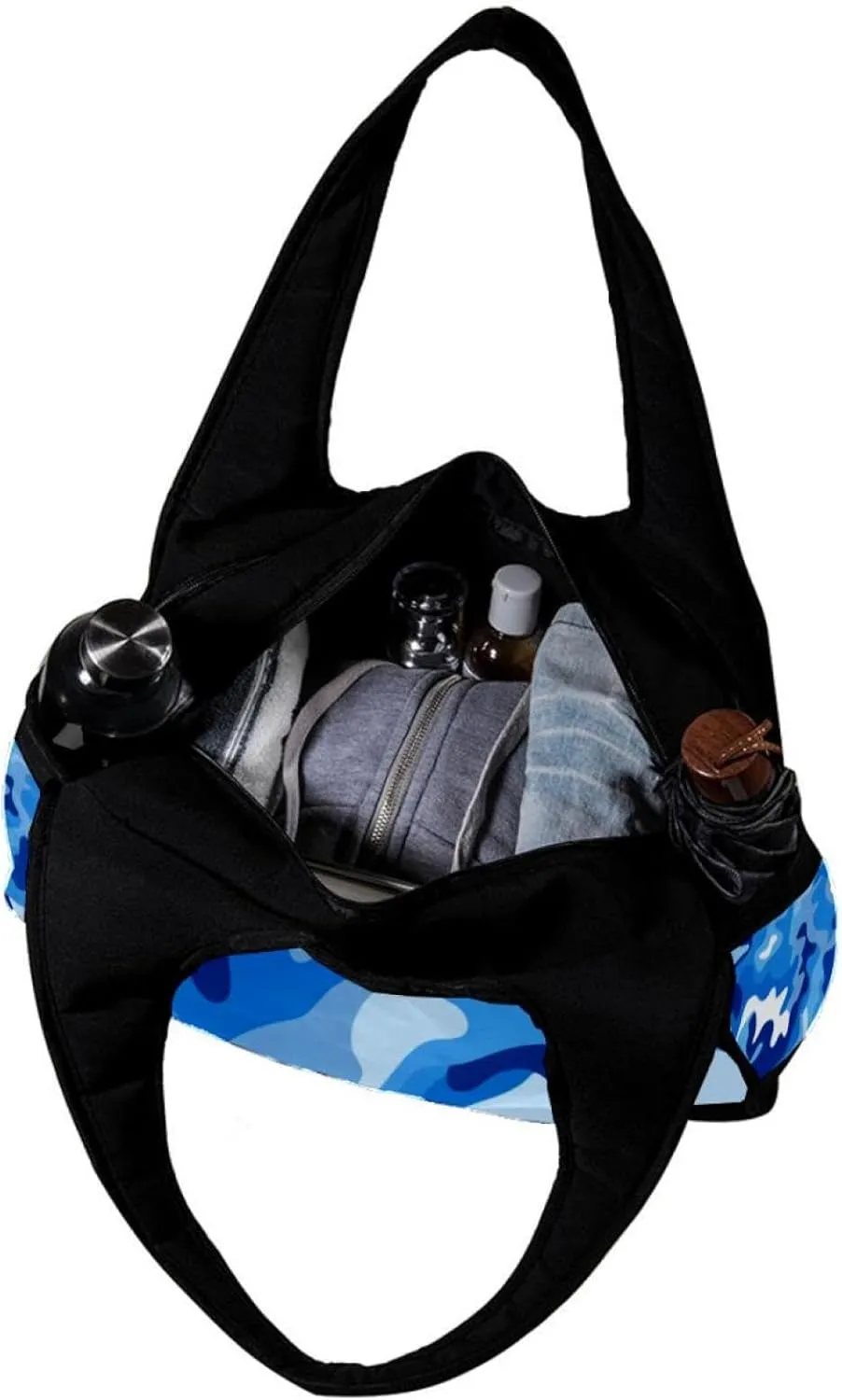 Gym Bags for Men,Travel Duffel Bags for Women,Camou Flag Blue,Workout Bag