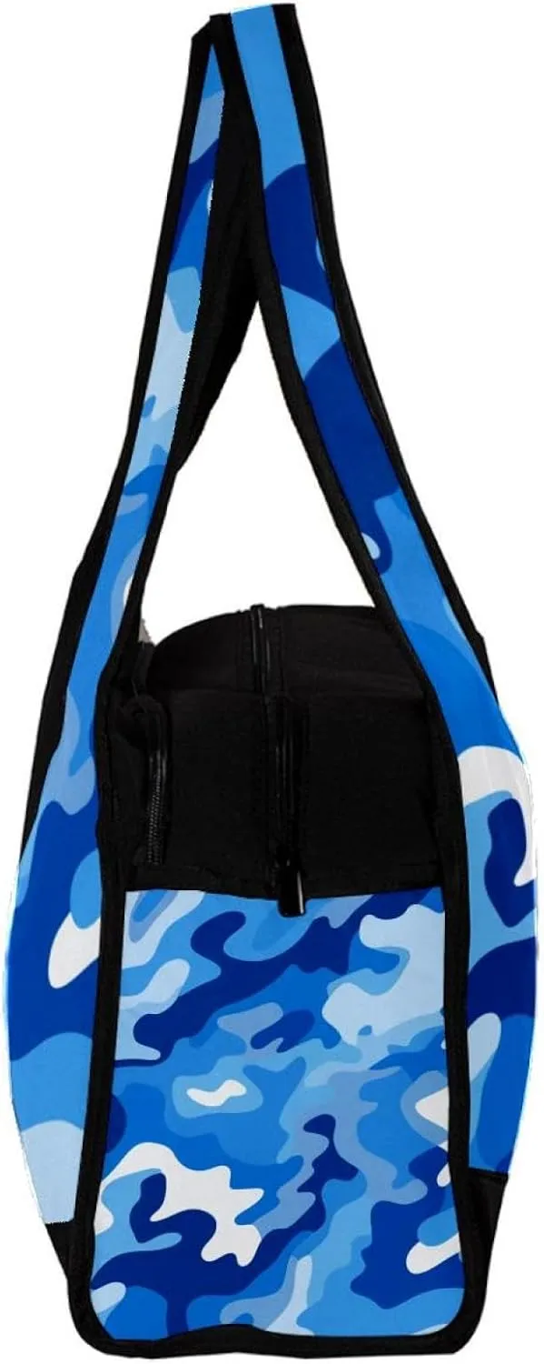 Gym Bags for Men,Travel Duffel Bags for Women,Camou Flag Blue,Workout Bag