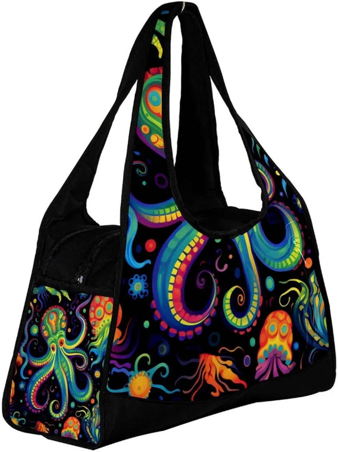 Gym Bags for Men,Travel Duffel Bags for Women,Devilfish Jellyfish Sea Shell,Workout Bag