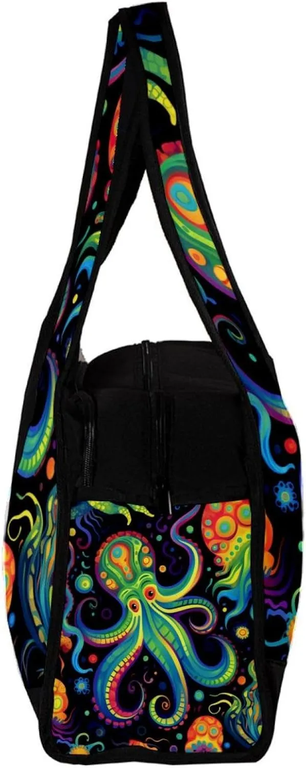 Gym Bags for Men,Travel Duffel Bags for Women,Devilfish Jellyfish Sea Shell,Workout Bag