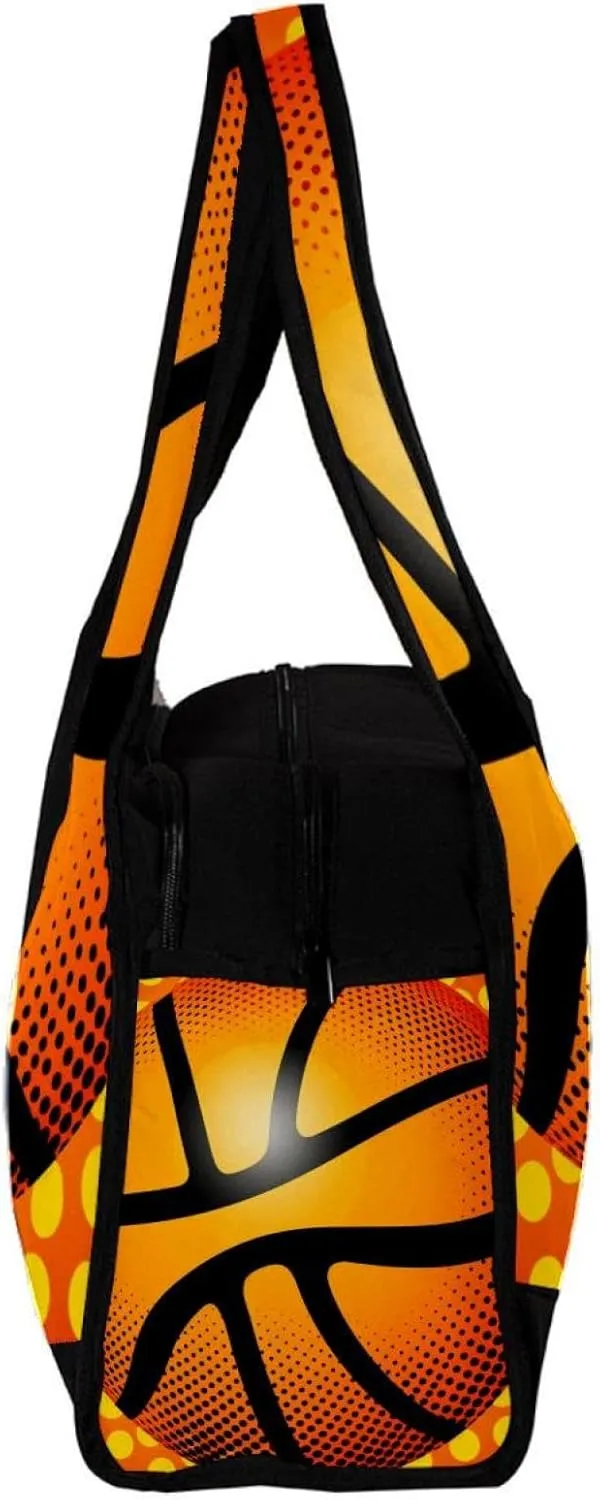 Gym Bags for Men,Travel Duffel Bags for Women,Dot Basketball Texture,Workout Bag