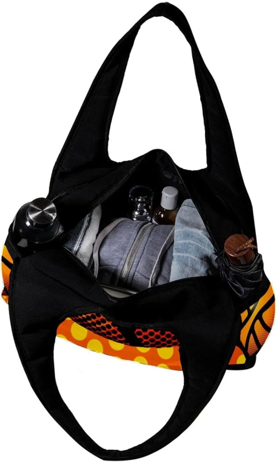 Gym Bags for Men,Travel Duffel Bags for Women,Dot Basketball Texture,Workout Bag