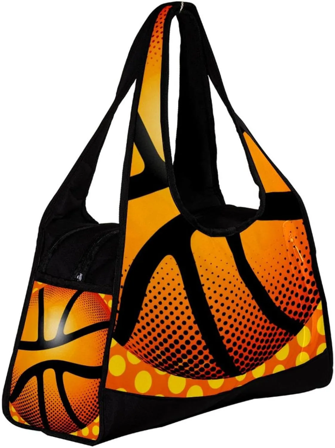 Gym Bags for Men,Travel Duffel Bags for Women,Dot Basketball Texture,Workout Bag