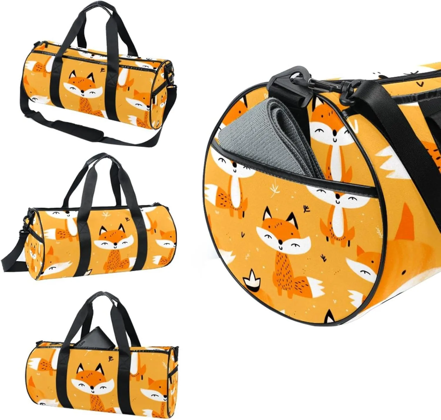 Gym Bags for Men,Travel Duffel Bags for Women,Fox Tree Leaves,Workout Bag