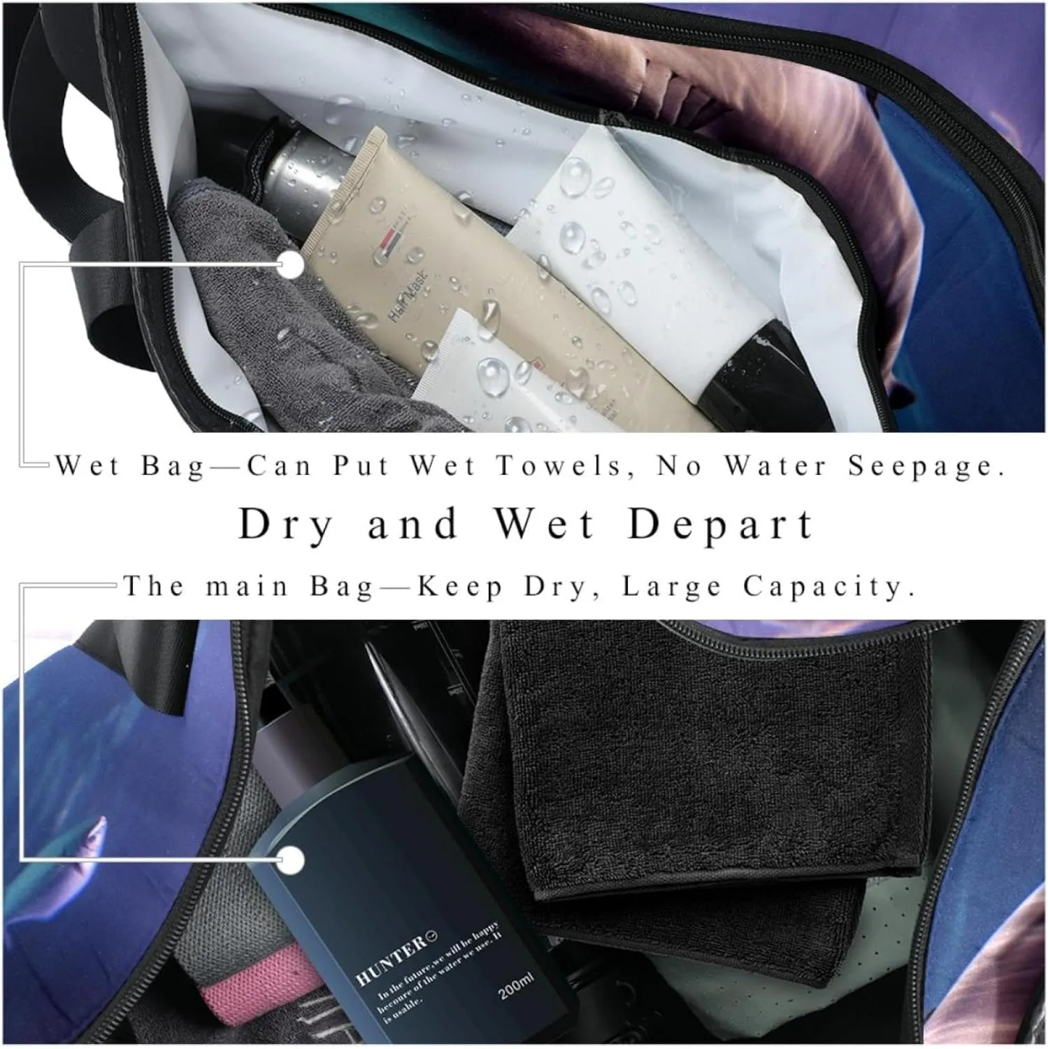 Gym Bags for Women,Duffle Bag for Travel,Sea World Fish Shark,Gym Bag for Men