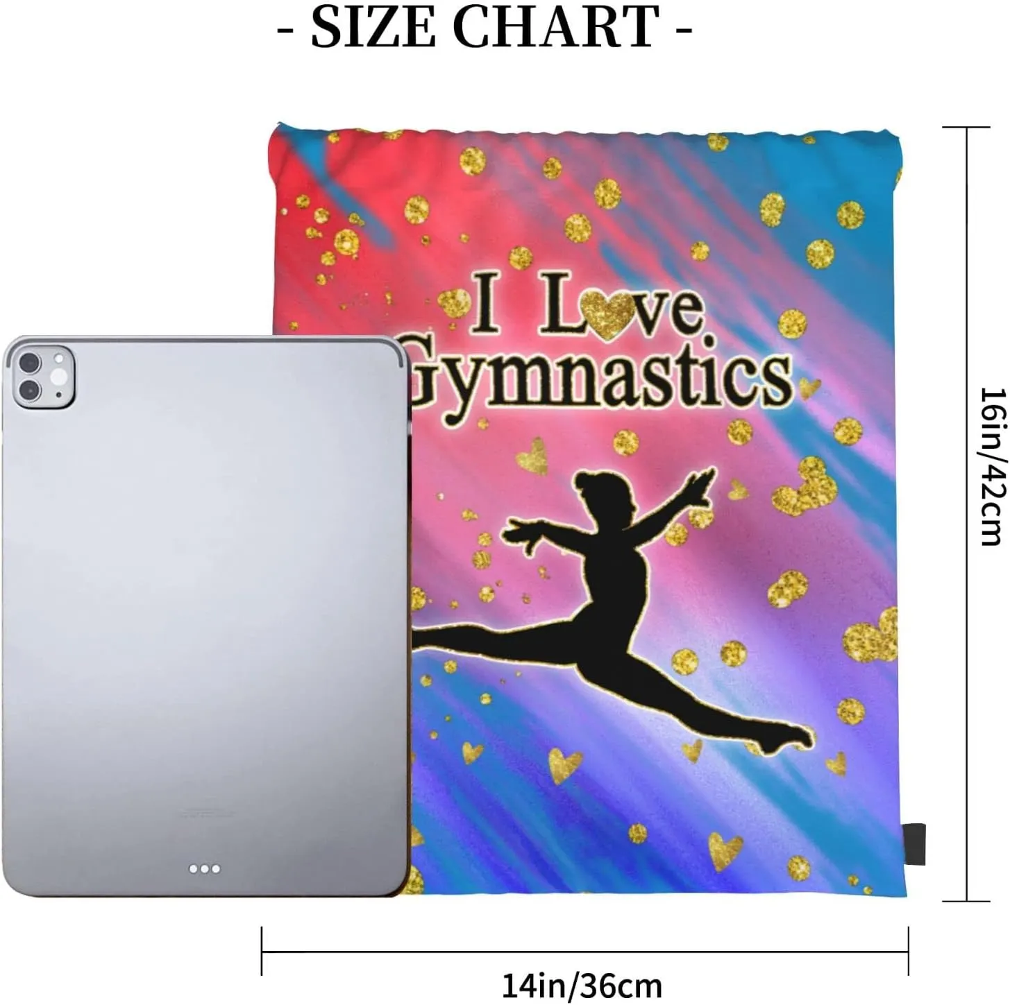 Gymnastics Drawstring Bags Adjustable Sports Gym Bag Drawstring Backpack Water Resistant String Bag Party Favors Bags