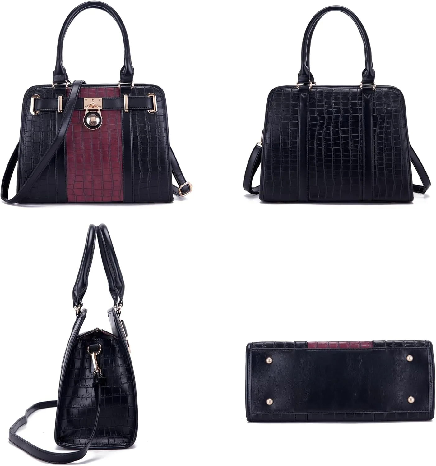Handbags Sets For Women Shoulder Bags Top Handle Work Satchel Tote Purses Set With Matching Wallet 2pcs