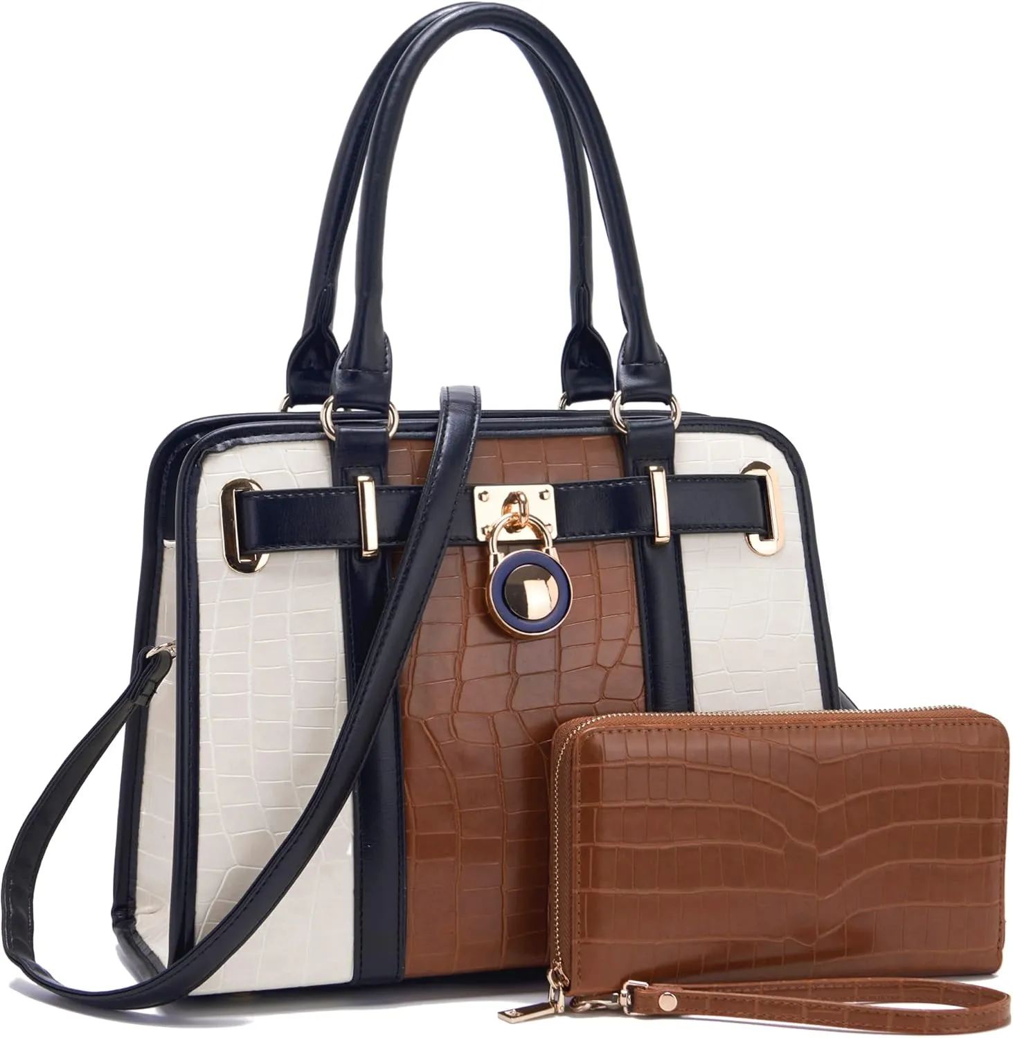 Handbags Sets For Women Shoulder Bags Top Handle Work Satchel Tote Purses Set With Matching Wallet 2pcs