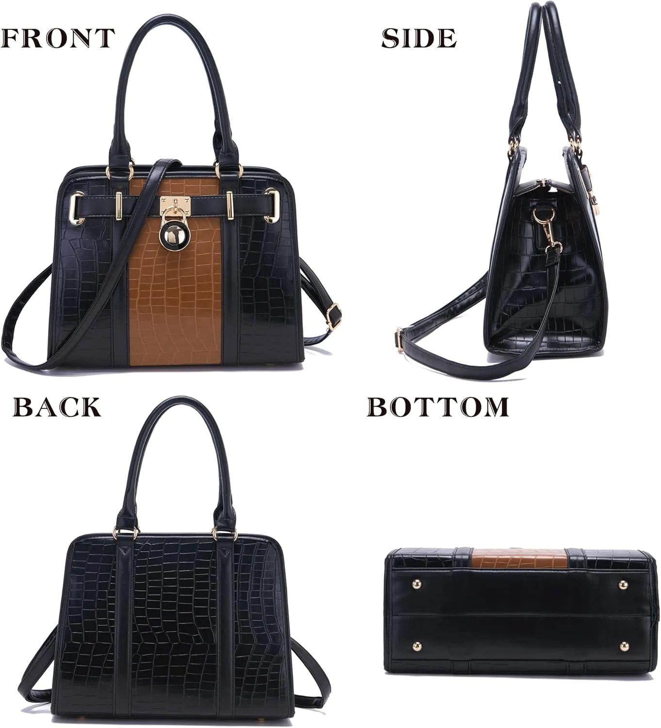 Handbags Sets For Women Shoulder Bags Top Handle Work Satchel Tote Purses Set With Matching Wallet 2pcs