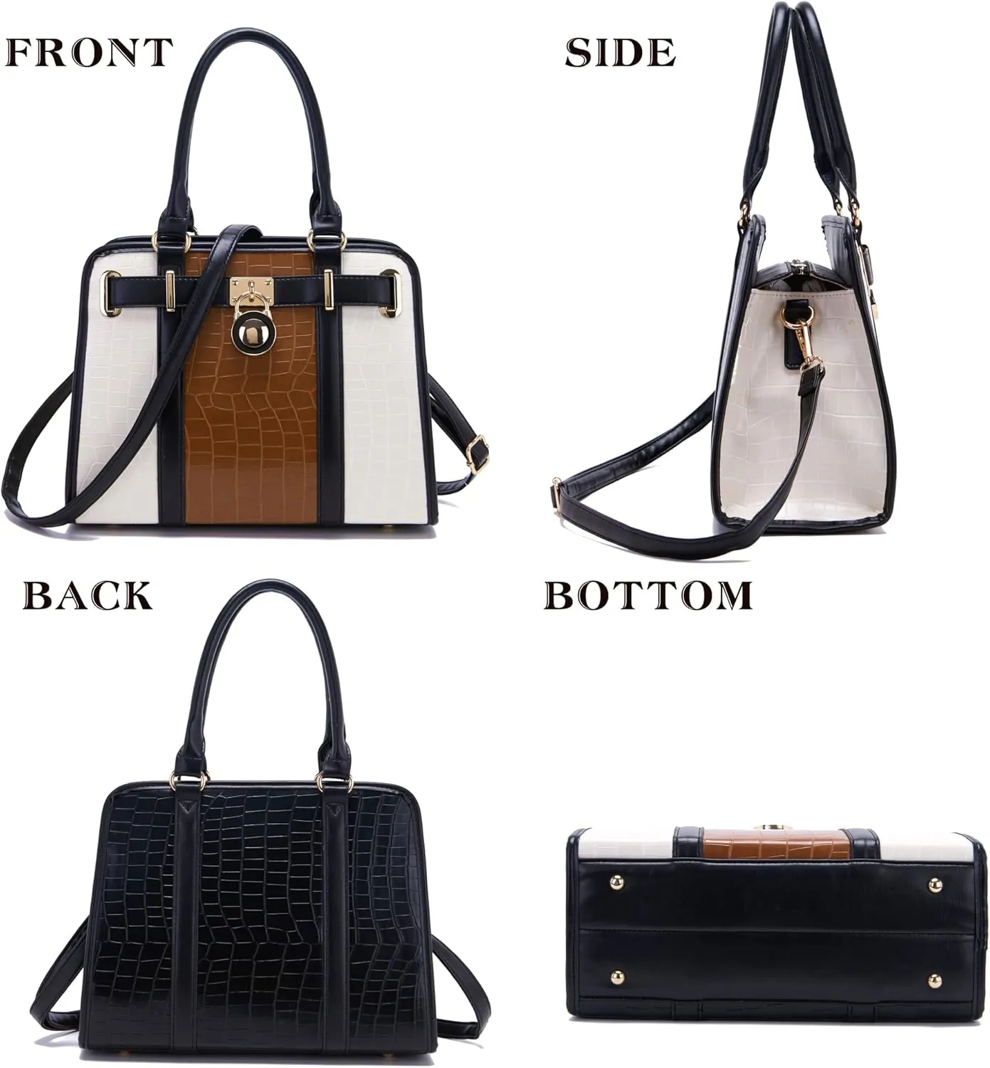 Handbags Sets For Women Shoulder Bags Top Handle Work Satchel Tote Purses Set With Matching Wallet 2pcs