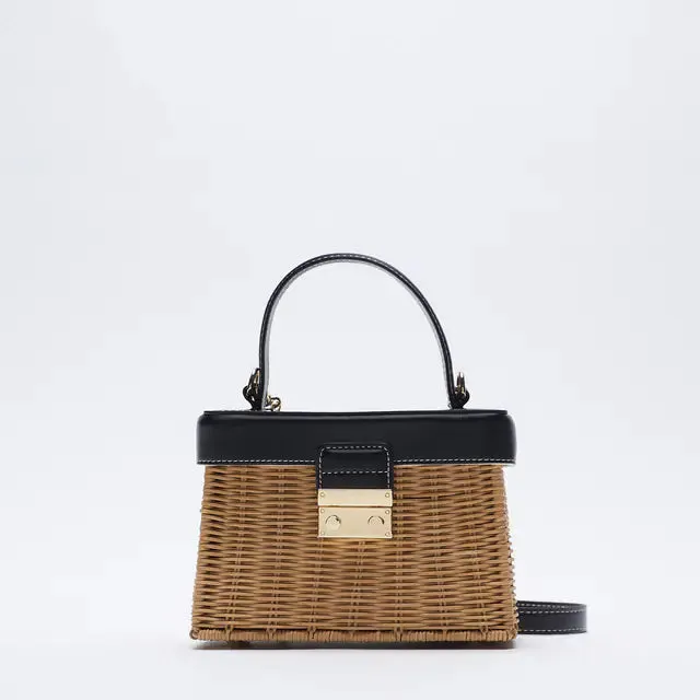 Handmade Vintage Straw Woven Rattan Handbags Collection