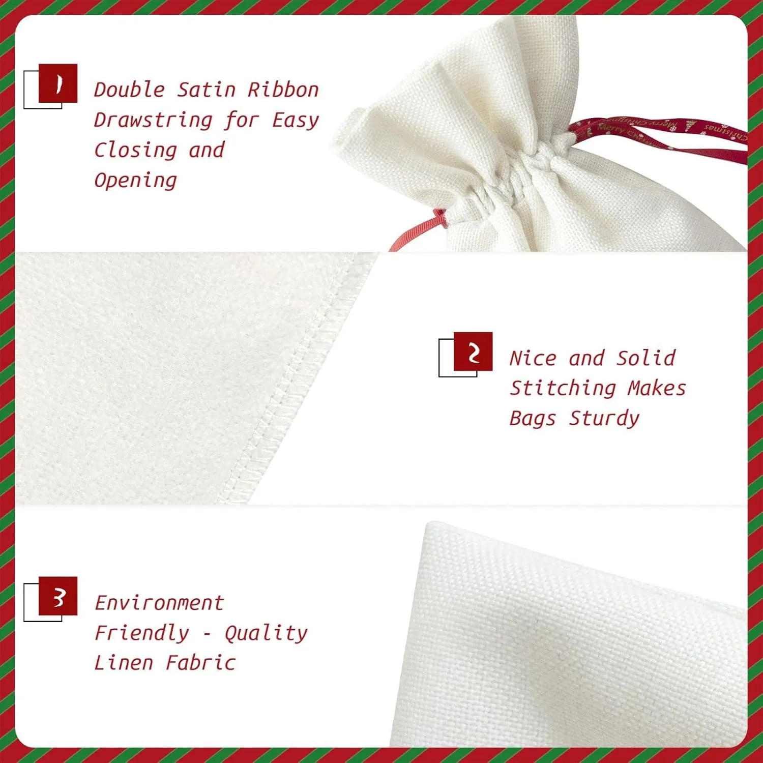 HCLYvexiria Christmas Gift Bag with Drawstrings Christmas Burlap Gift Bag Stream stones Drawstring Gift Bag for Xmas Christmas Drawstring Bag Christmas Linen Bag Gift Wrapping Bags for Presents Party