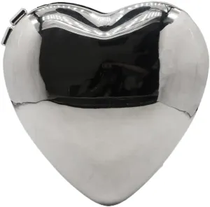 Heart Shape Clutch Purse for Women Unique Metallic Evening Handbag Party Wedding Crossbody Bag