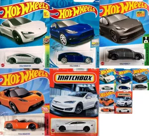 Hot Wheels Matchbox Tesla 1:64 Scale Bundle Set