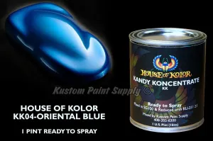 House of Kolor Oriental Blue Kandy KK04 1 Pint Can Ready To Spray