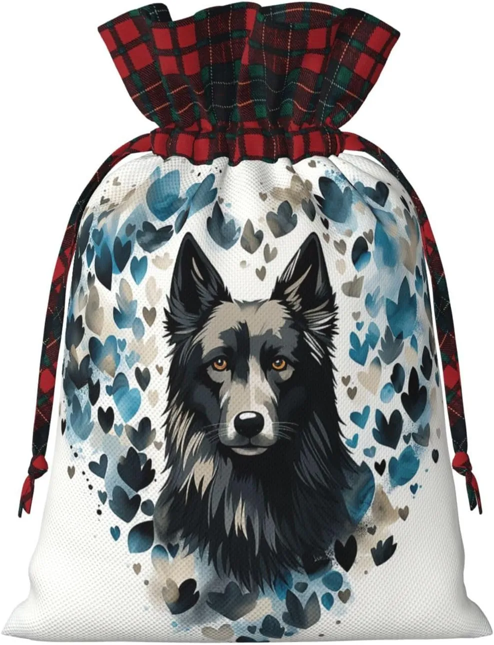 HQaxsfQxnr Christmas Gift Bag Drawstring Gift Bag for Christmasc Puppy Surrounded by Love Gift Bag for Christmasc Linen Wrapping Bag Christmas Drawstring Bag for Party Wrapping