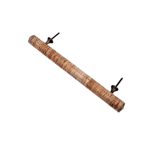 Indian-Shelf Rattan T bar Door Handle - Acrylic Handles for Kitchen Cabinets - Natural Dresser Pulls -4 Piece 12.5 inches