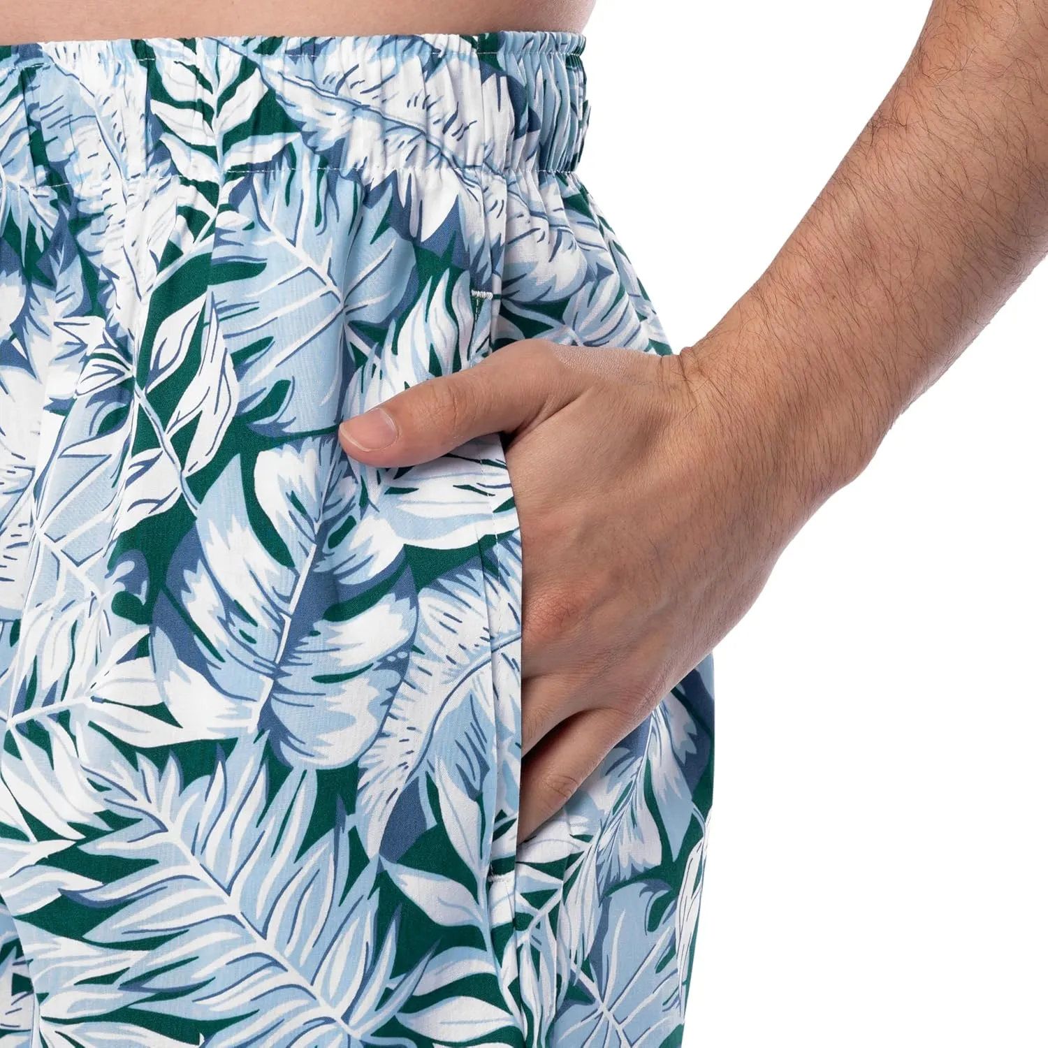IZOD Men's Relaxed Fit Printed Poplin Drawstring Sleep Pajama Pant