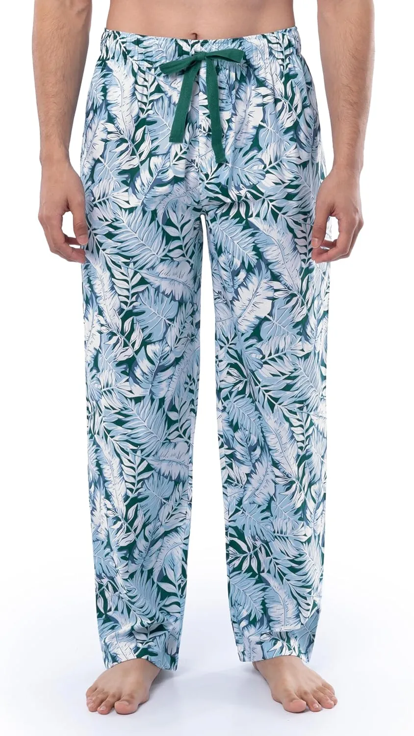 IZOD Men's Relaxed Fit Printed Poplin Drawstring Sleep Pajama Pant