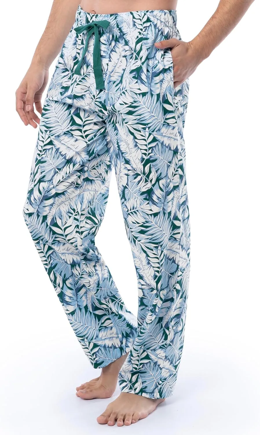IZOD Men's Relaxed Fit Printed Poplin Drawstring Sleep Pajama Pant