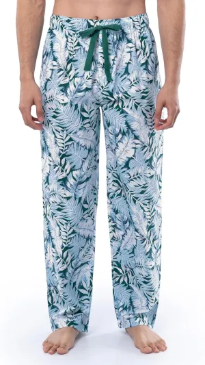 IZOD Men's Relaxed Fit Printed Poplin Drawstring Sleep Pajama Pant