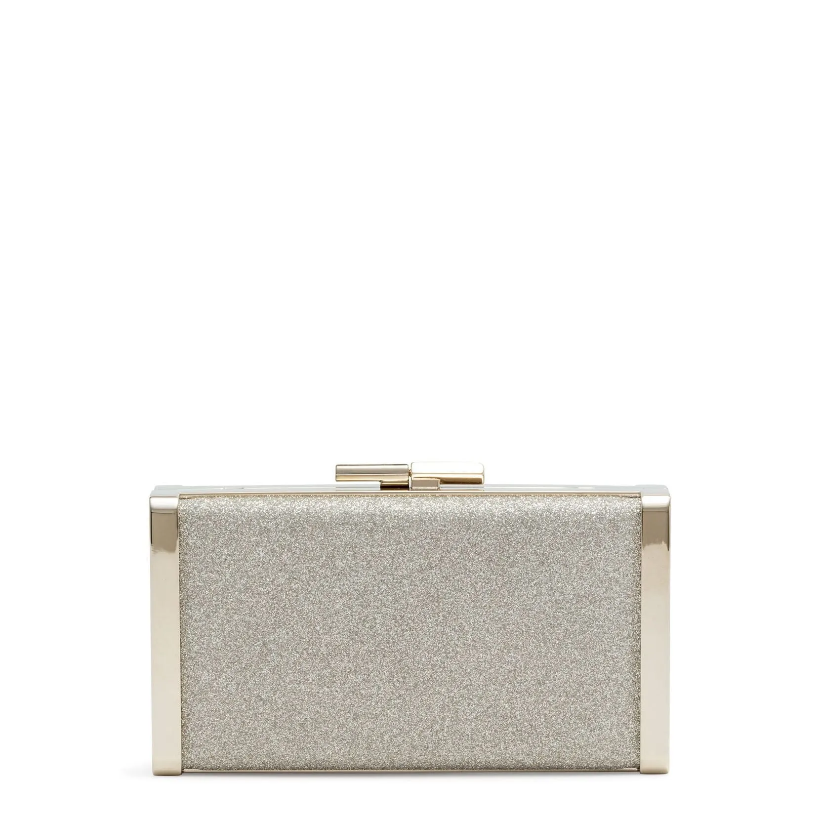 J Box Platinum Glitter Clutch